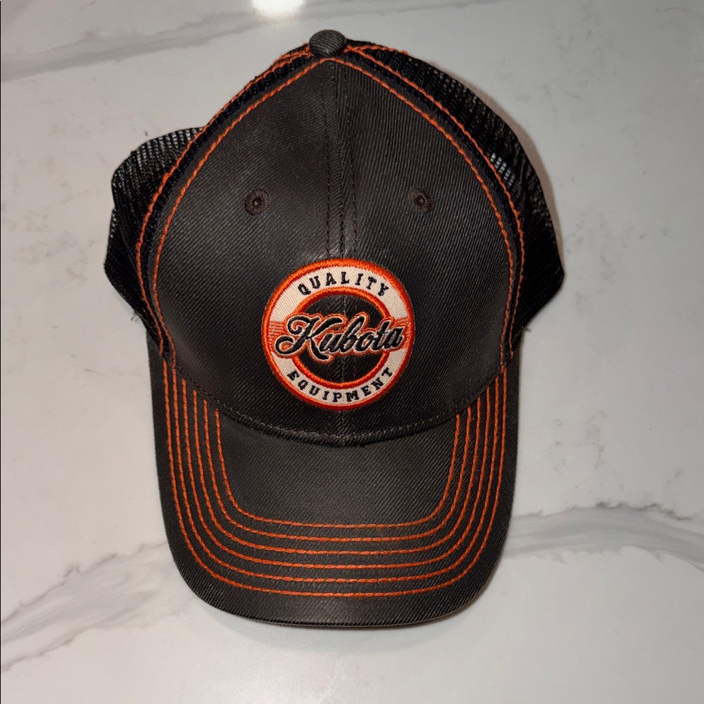 Black Gray and Orange  Velcro Adjustable Cap